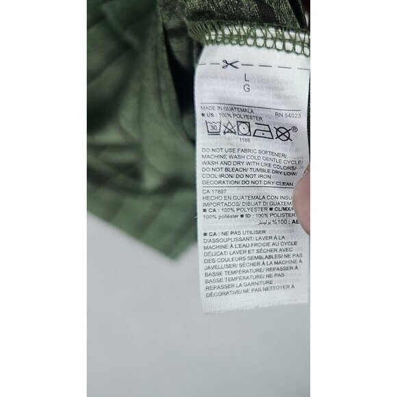 Old Navy Active Go-Dry Polo Shirt Mens L Green Striped Lightweight Jersey Knit - Picture 7 of 9